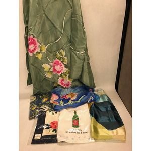 Vintage Designer scarf scarves LOT 6 silk eximous London Jim Thormpson Botanical